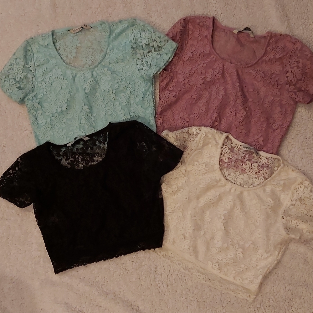 4 Lace crop tops